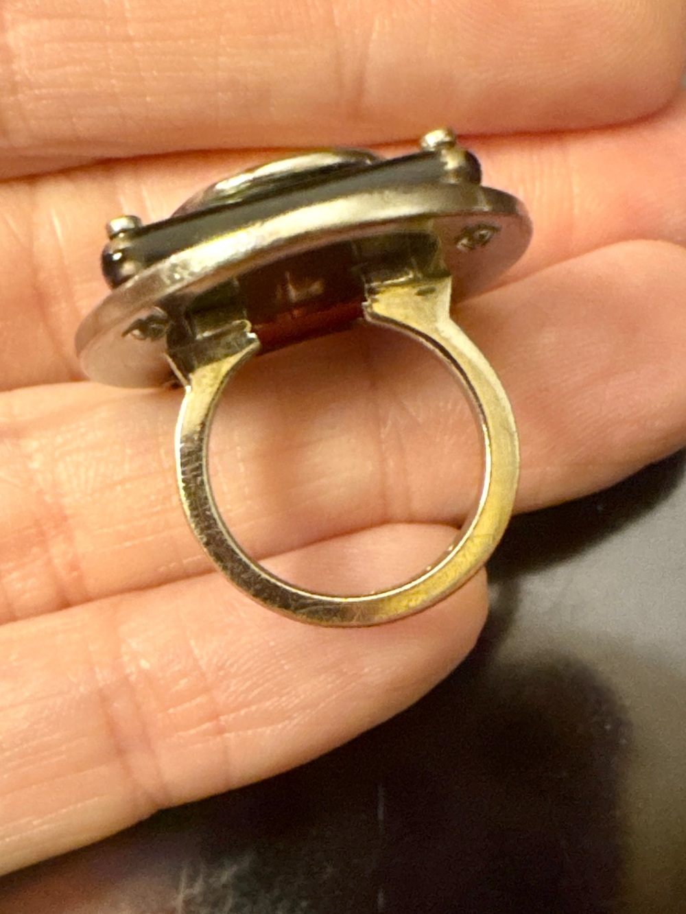 Coach Silver O and Tortoise Shell Resin Ring - Picture 10 of 11